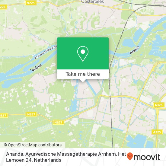 Ananda, Ayurvedische Massagetherapie Arnhem, Het Lemoen 24 map