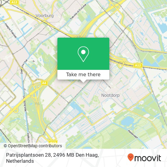 Patrijsplantsoen 28, 2496 MB Den Haag Karte