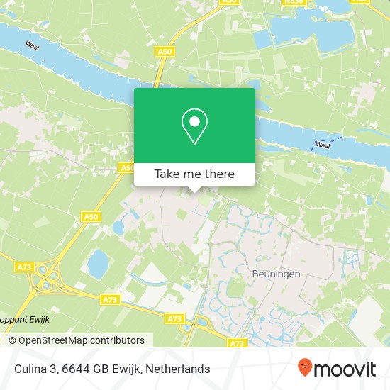 Culina 3, 6644 GB Ewijk map