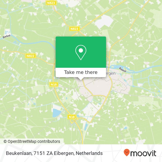 Beukenlaan, 7151 ZA Eibergen map