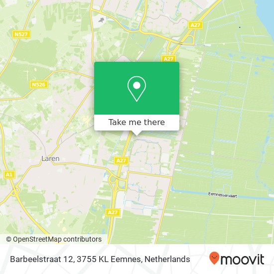 Barbeelstraat 12, 3755 KL Eemnes map