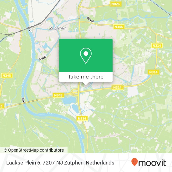 Laakse Plein 6, 7207 NJ Zutphen Karte