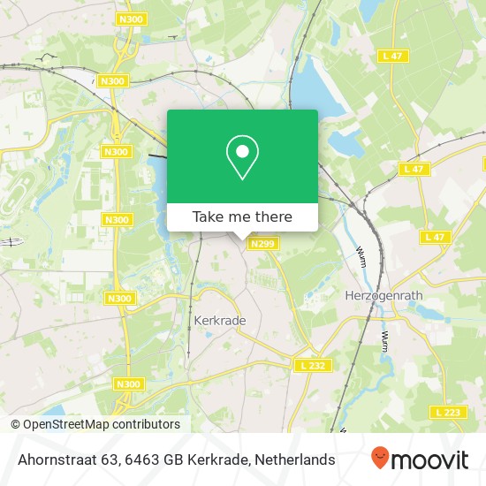 Ahornstraat 63, 6463 GB Kerkrade map