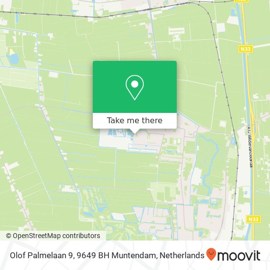 Olof Palmelaan 9, 9649 BH Muntendam Karte