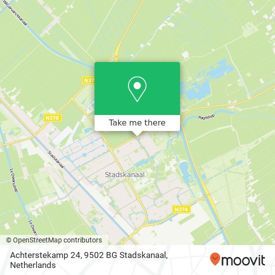 Achterstekamp 24, 9502 BG Stadskanaal Karte