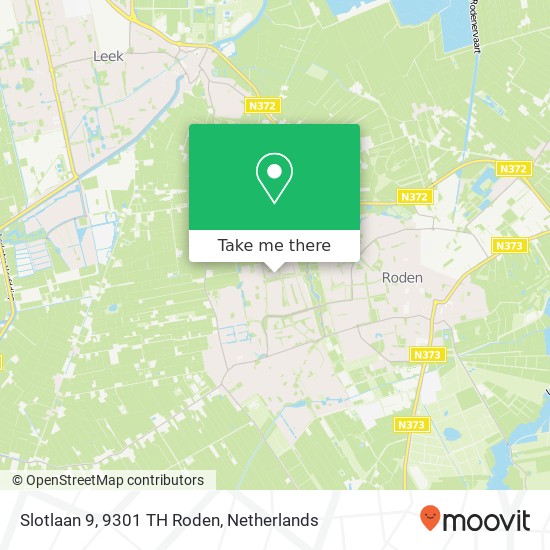 Slotlaan 9, 9301 TH Roden map