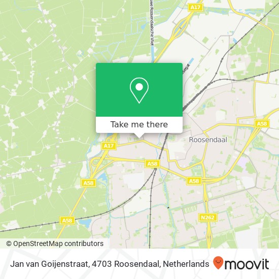 Jan van Goijenstraat, 4703 Roosendaal map