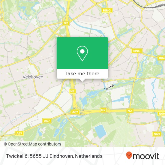 Twickel 6, 5655 JJ Eindhoven map