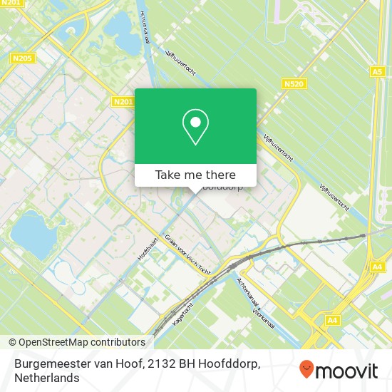 Burgemeester van Hoof, 2132 BH Hoofddorp map