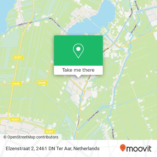 Elzenstraat 2, 2461 DN Ter Aar Karte