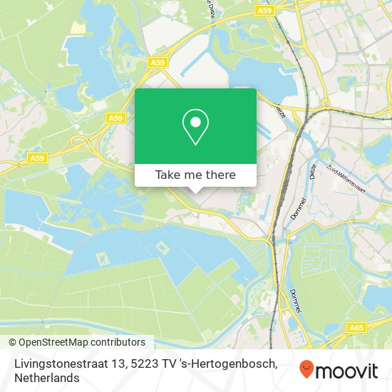 Livingstonestraat 13, 5223 TV 's-Hertogenbosch Karte