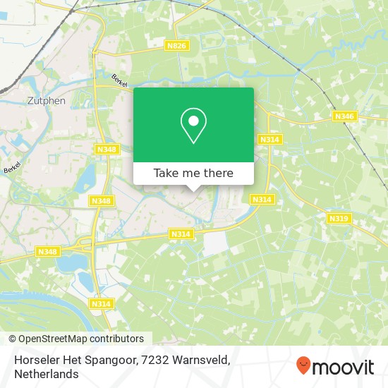 Horseler Het Spangoor, 7232 Warnsveld map