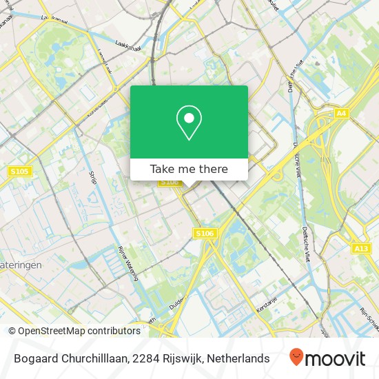Bogaard Churchilllaan, 2284 Rijswijk Karte