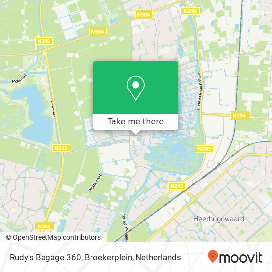 Rudy's Bagage 360, Broekerplein map