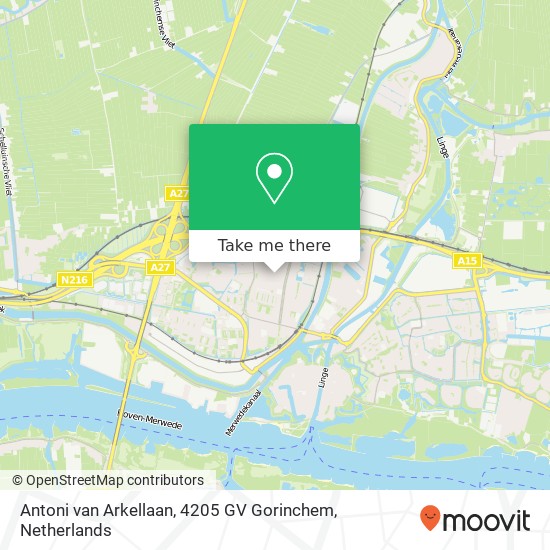 Antoni van Arkellaan, 4205 GV Gorinchem map