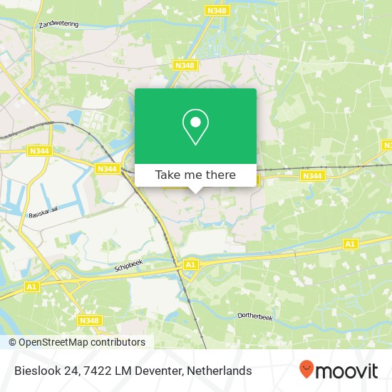 Bieslook 24, 7422 LM Deventer map