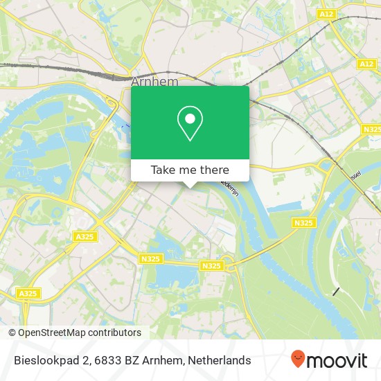 Bieslookpad 2, 6833 BZ Arnhem Karte