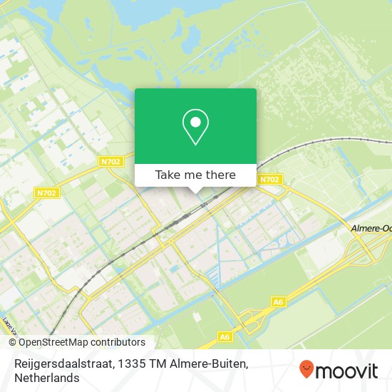 Reijgersdaalstraat, 1335 TM Almere-Buiten map