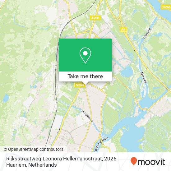 Rijksstraatweg Leonora Hellemansstraat, 2026 Haarlem Karte