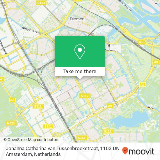 Johanna Catharina van Tussenbroekstraat, 1103 DN Amsterdam map