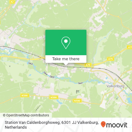 Station Van Caldenborghsweg, 6301 JJ Valkenburg map