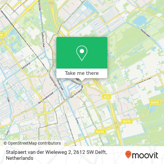 Stalpaert van der Wieleweg 2, 2612 SW Delft map