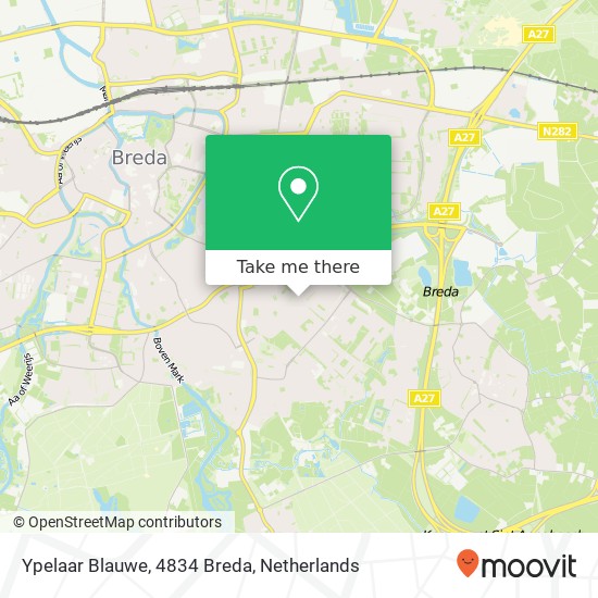 Ypelaar Blauwe, 4834 Breda map