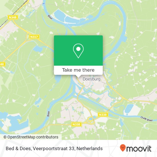 Bed & Does, Veerpoortstraat 33 map