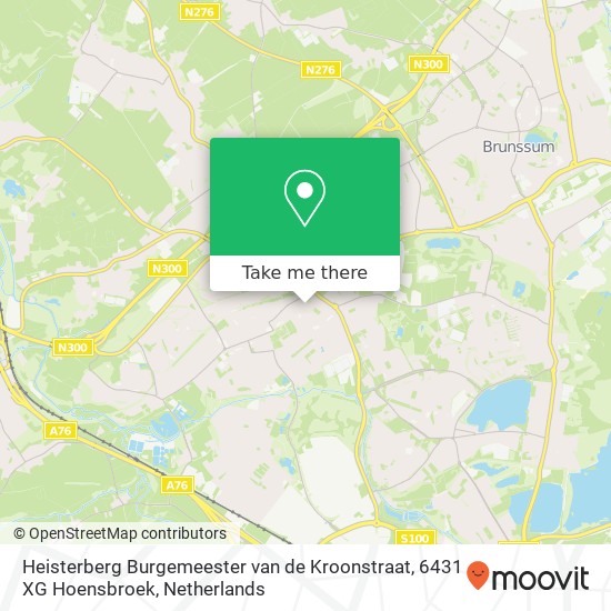 Heisterberg Burgemeester van de Kroonstraat, 6431 XG Hoensbroek map