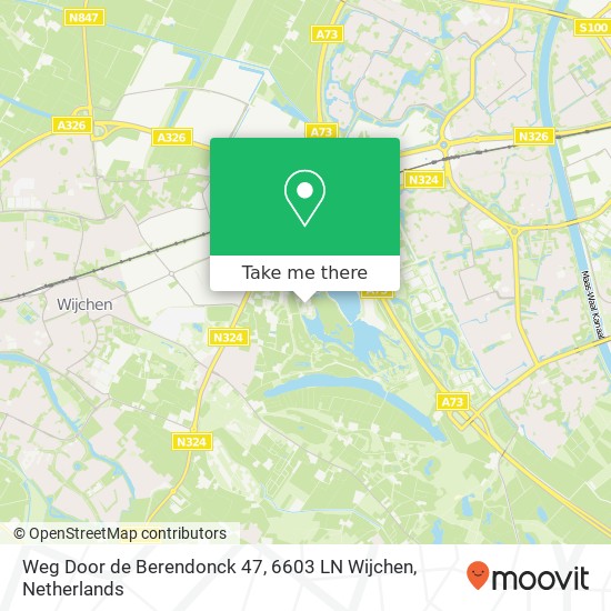 Weg Door de Berendonck 47, 6603 LN Wijchen map