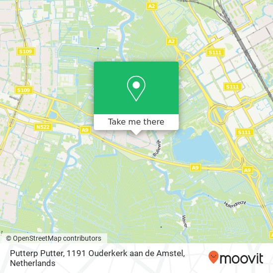 Putterp Putter, 1191 Ouderkerk aan de Amstel map