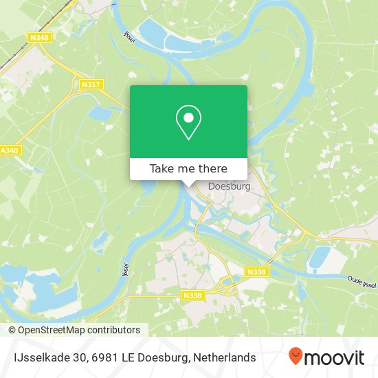 IJsselkade 30, 6981 LE Doesburg Karte
