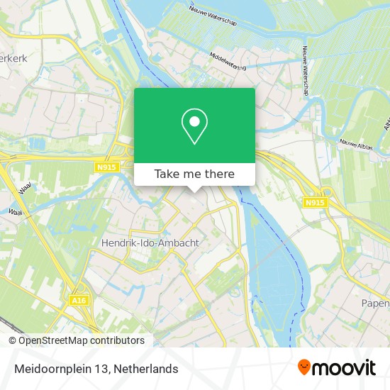 Meidoornplein 13 map