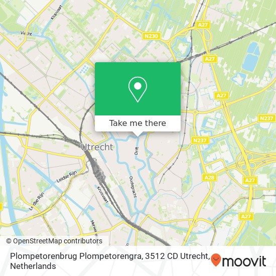 Plompetorenbrug Plompetorengra, 3512 CD Utrecht map