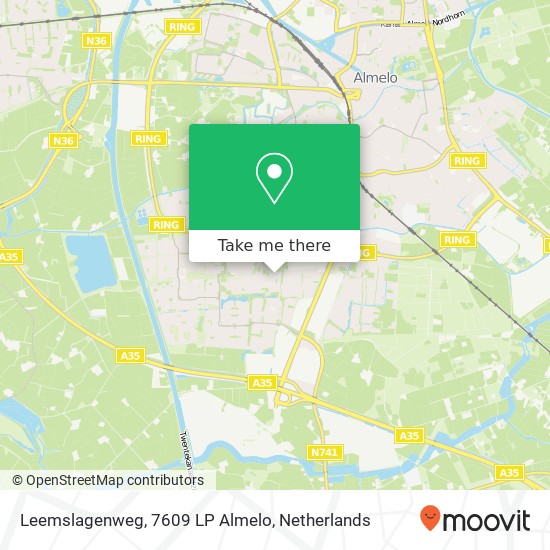 Leemslagenweg, 7609 LP Almelo Karte