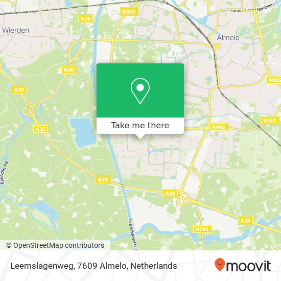 Leemslagenweg, 7609 Almelo Karte