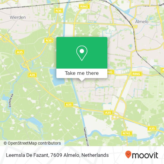 Leemsla De Fazant, 7609 Almelo map