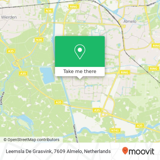 Leemsla De Grasvink, 7609 Almelo map