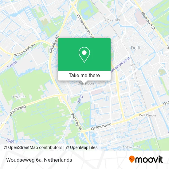 Woudseweg 6a map