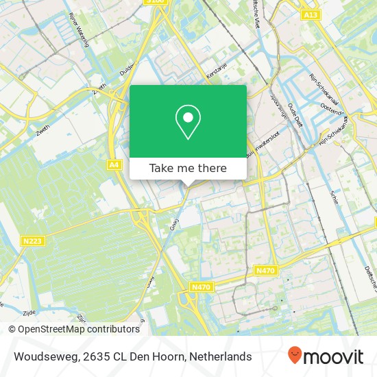 Woudseweg, 2635 CL Den Hoorn map