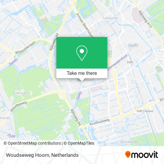 Woudseweg Hoorn map