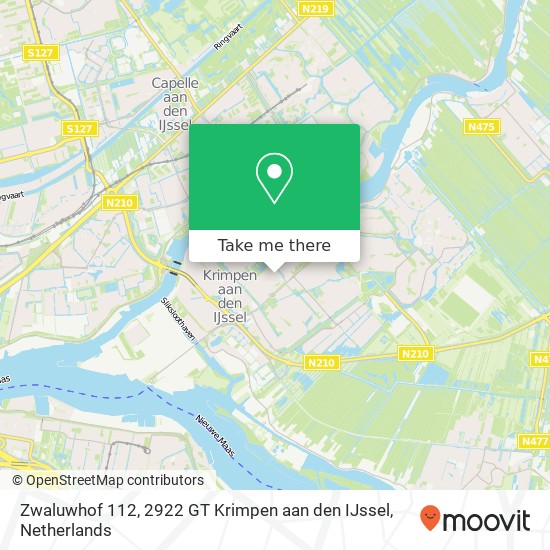 Zwaluwhof 112, 2922 GT Krimpen aan den IJssel map