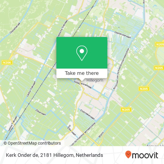 Kerk Onder de, 2181 Hillegom map