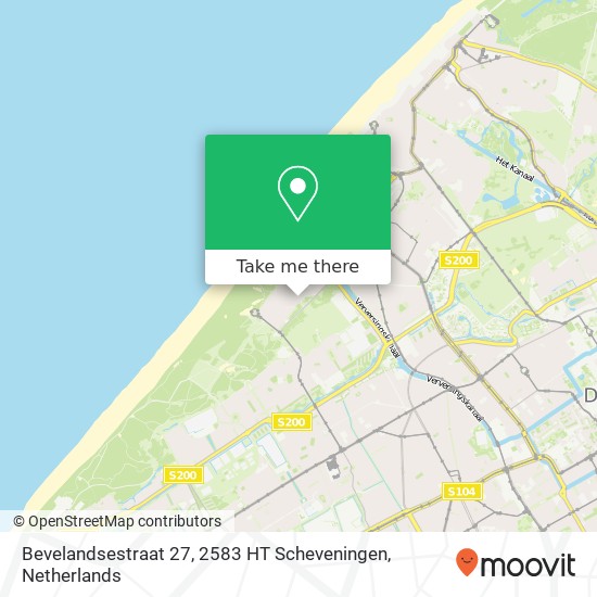 Bevelandsestraat 27, 2583 HT Scheveningen map