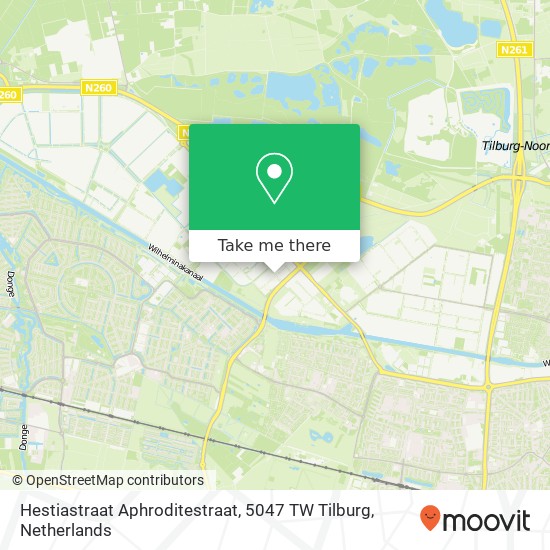 Hestiastraat Aphroditestraat, 5047 TW Tilburg map