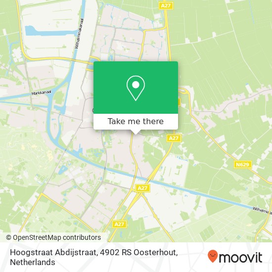 Hoogstraat Abdijstraat, 4902 RS Oosterhout Karte