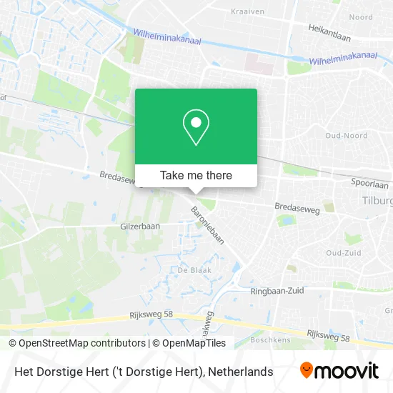 Het Dorstige Hert ('t Dorstige Hert) Karte