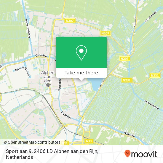 Sportlaan 9, 2406 LD Alphen aan den Rijn map