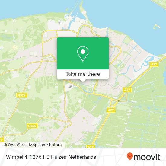 Wimpel 4, 1276 HB Huizen map