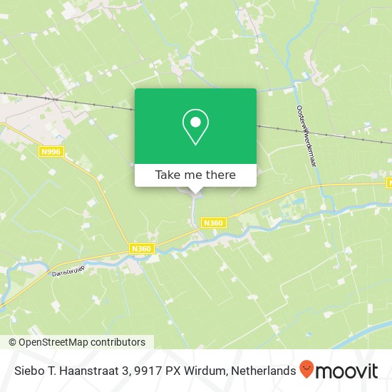 Siebo T. Haanstraat 3, 9917 PX Wirdum map